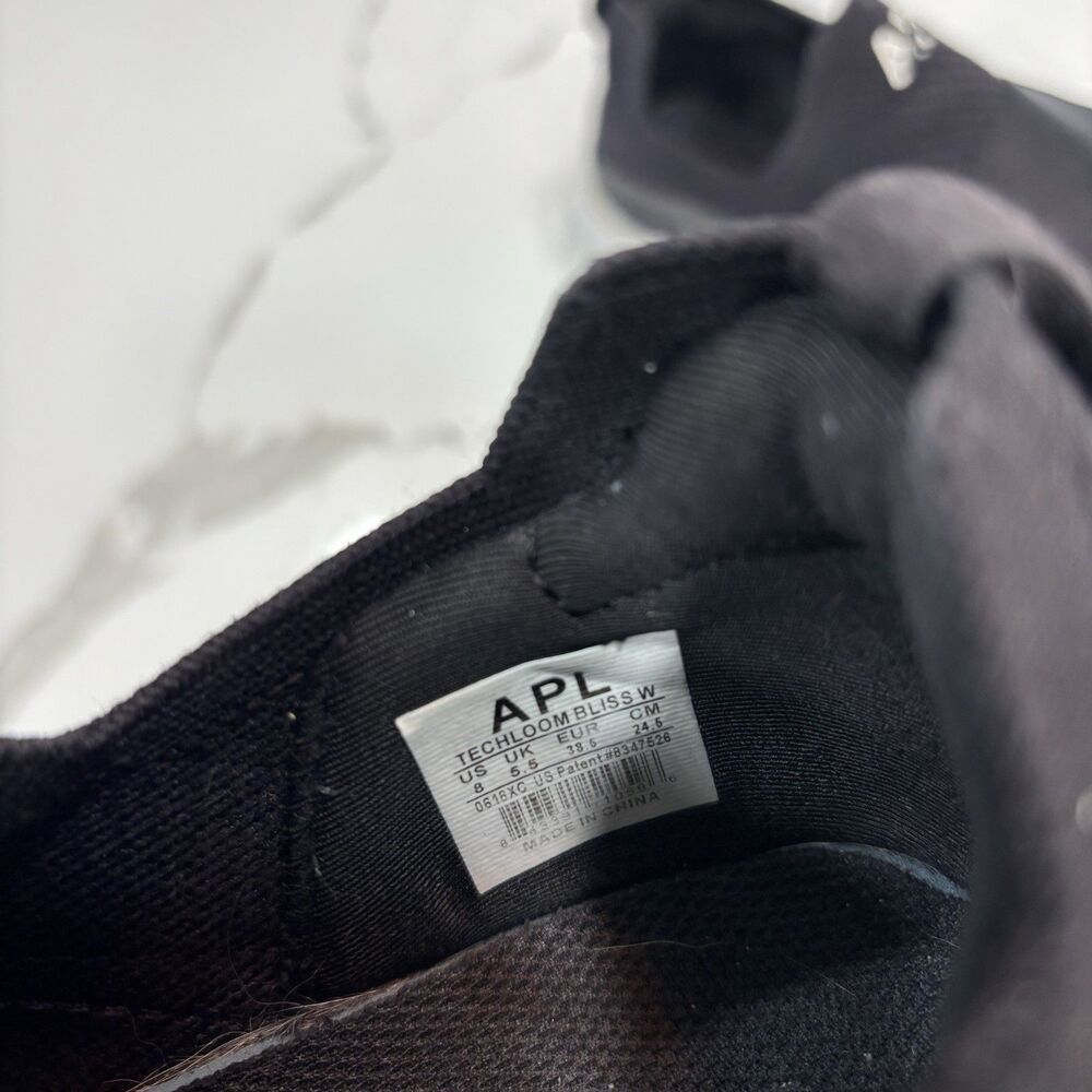 APL Sneakers Womens Size 8 TechLoom Bliss Black Slide On No Laces - Picture 5 of 5